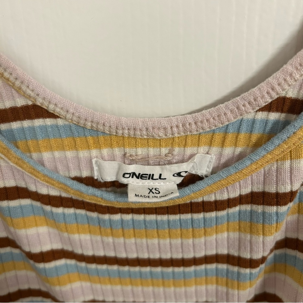 O'Neill Cream Fitted Ribbed Tank Top - Picture 3 of 3